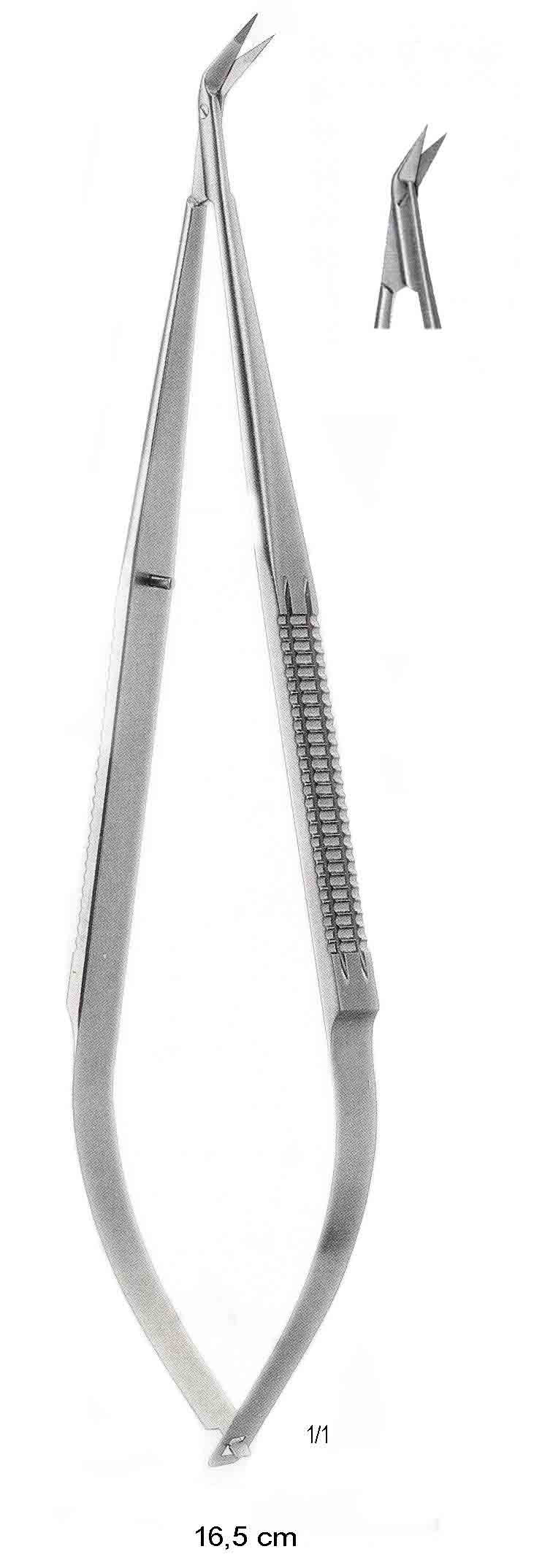 MİKRO MAKAS EĞRİ  25º 16.5 CM  